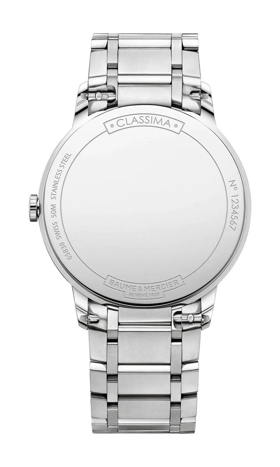 Baume & Mercier Classima Stainless Steel White Dial Date Quartz Mens Watch M0A10526