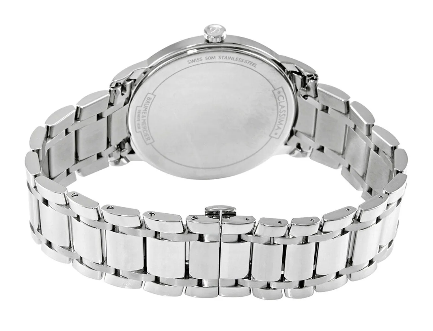 Baume & Mercier Classima Stainless Steel White Dial Date Quartz Mens Watch M0A10526