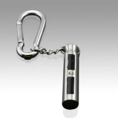 Elegant Cylinder Stainless Steel Cremation Keychain
