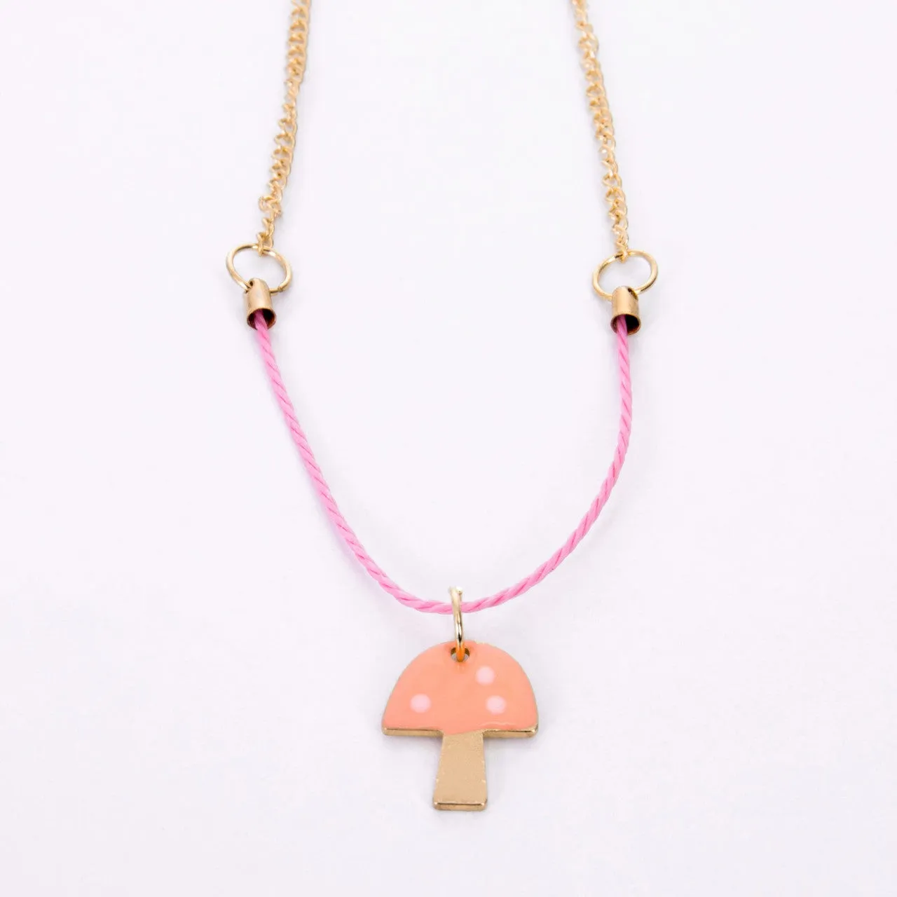 Enamel Mushroom Necklace