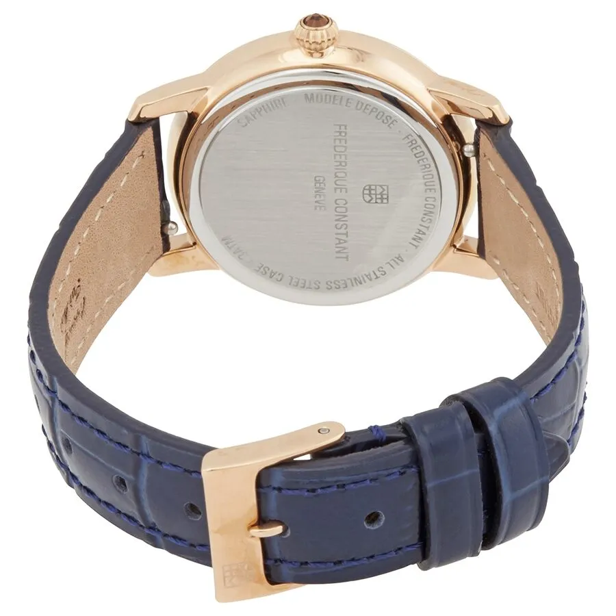 Frederique Constant Ultra Slim Moon Phase Diamond Blue Dial Ladies Watch FC-206MPND1S4