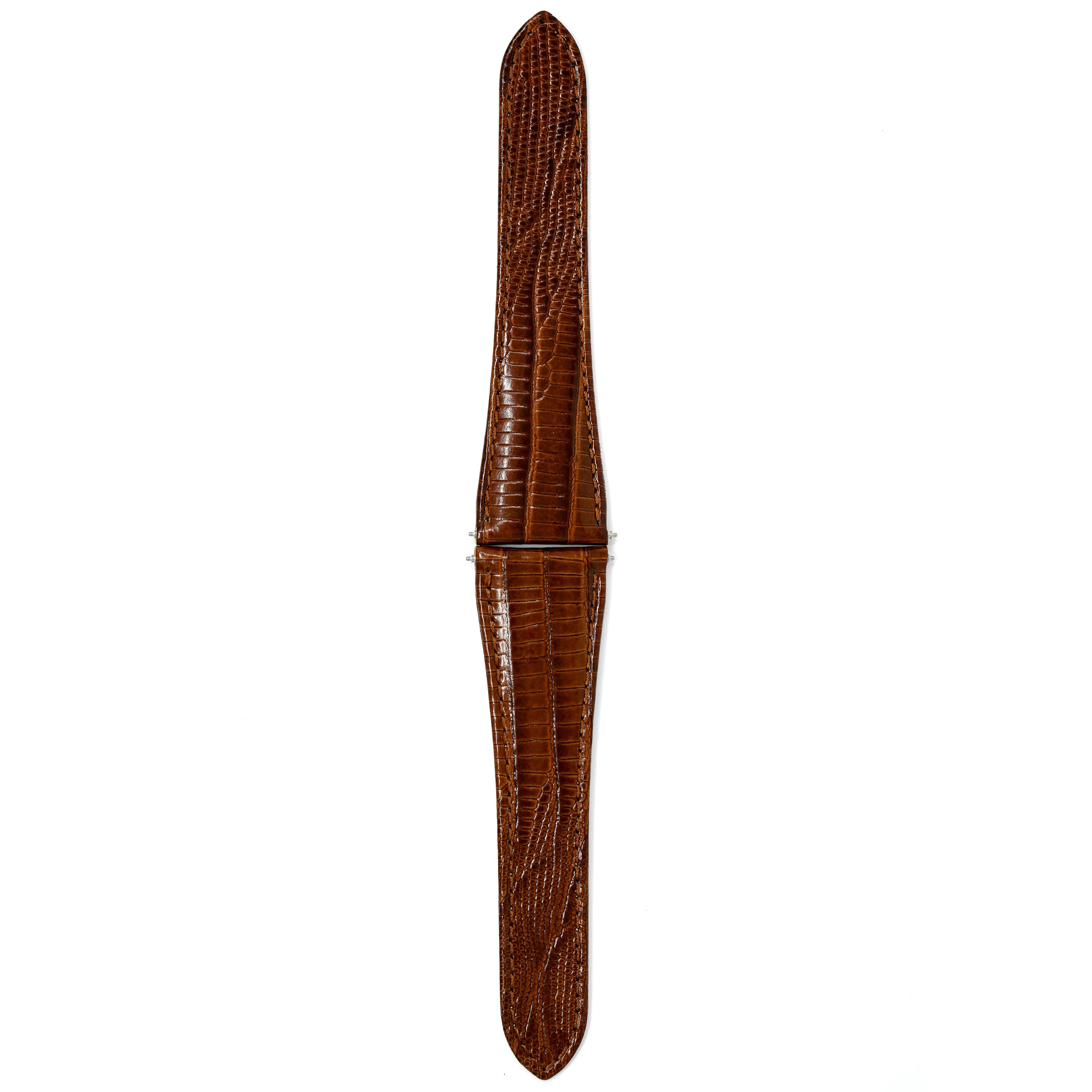 Gagà Milano Watch Brown Lizard Leather Butterfly Strap