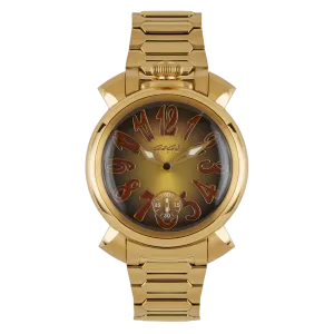 GaGà Milano Watch Manuale Forty-Four 44mm Yellow Gold