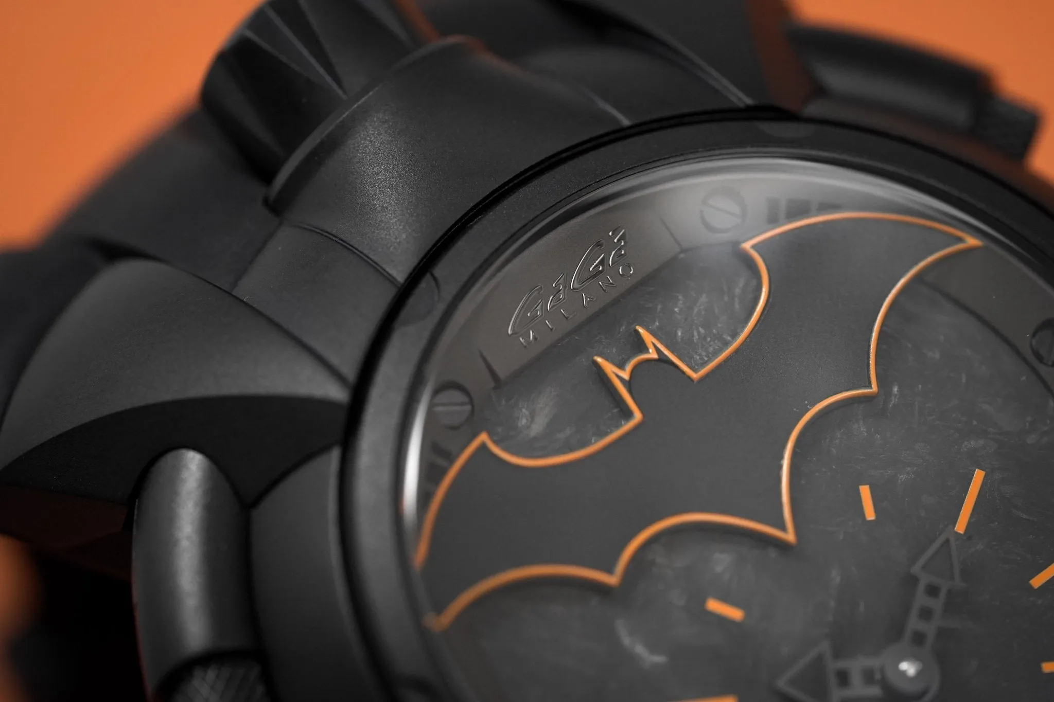 GaGa Milano Reversible Watch Batman Limited Edition of 30 Orange