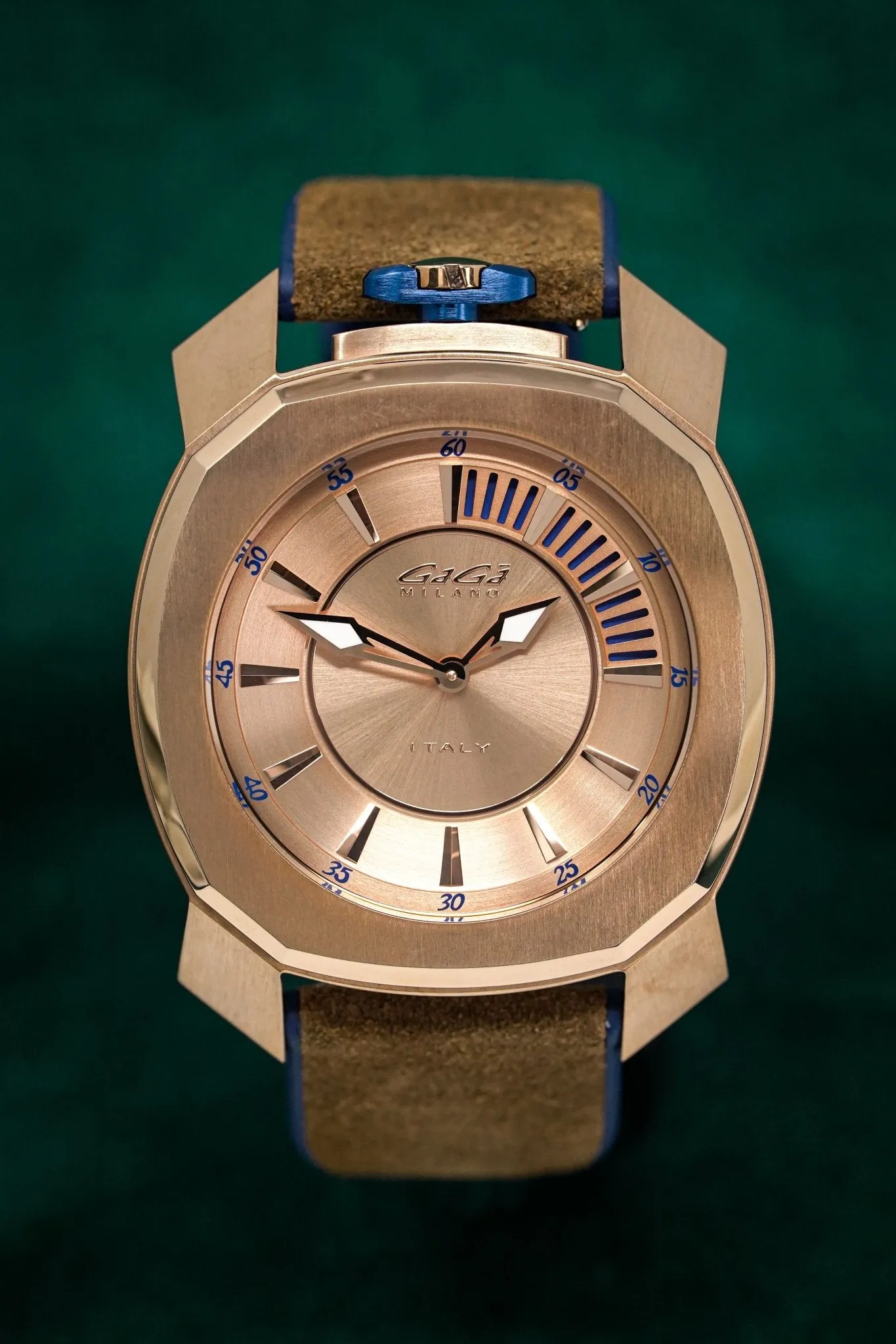 Gaga Milano Watch Frame_One Pink Gold 7051.01
