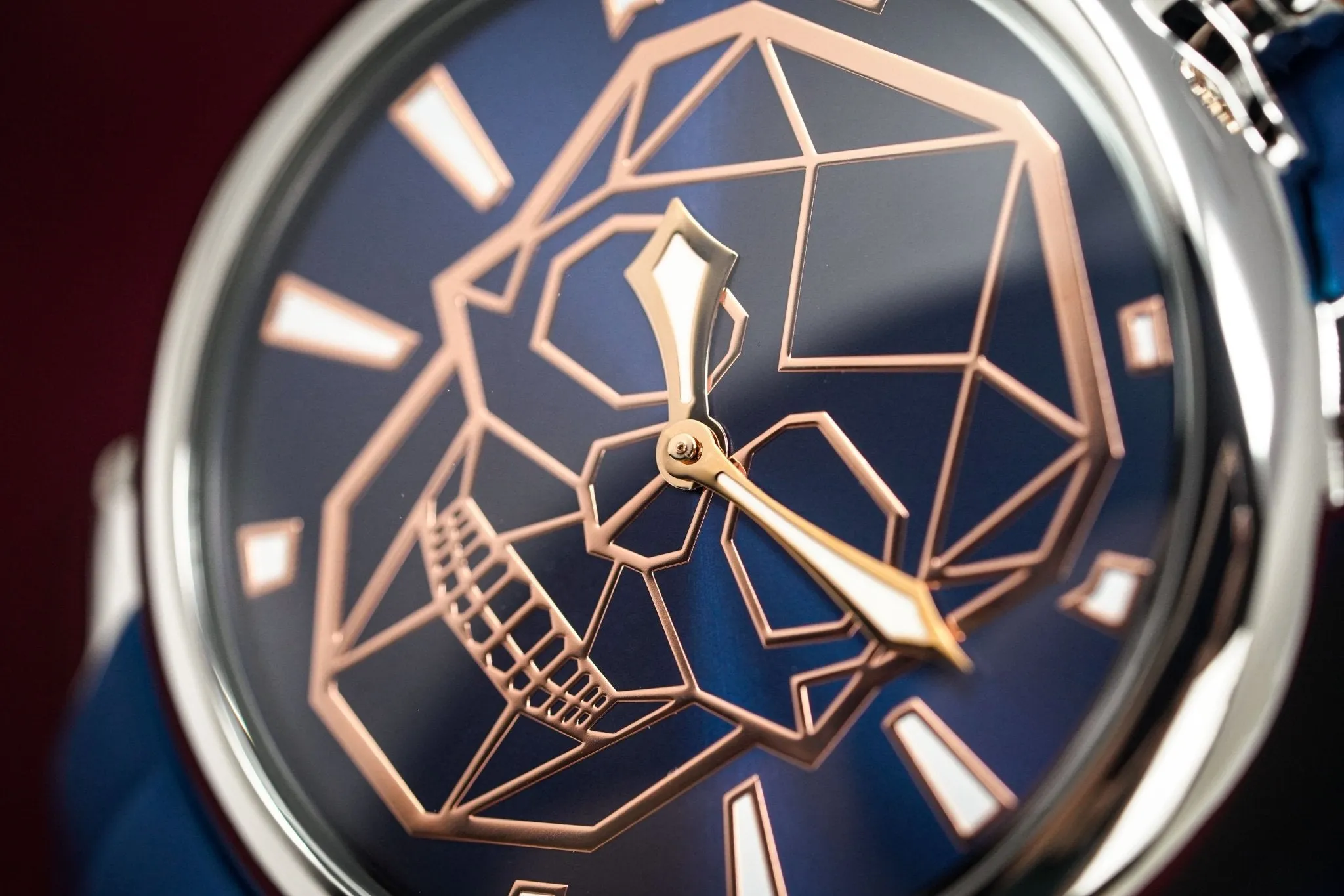 Gaga Milano Watch Slim 46 Bionic Skull Blue  5080.BS02