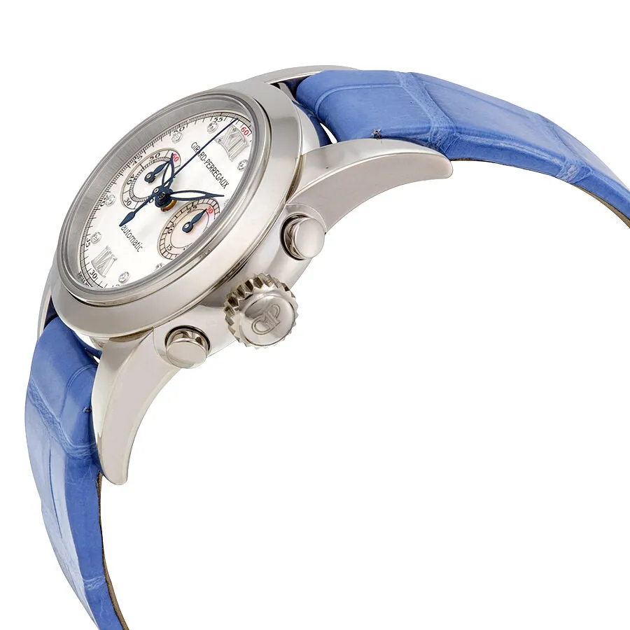 Girard Perregaux Collection Lady Diamond 18kt White Gold Brown Leather Ladies Watch 80450.0.53.11M7