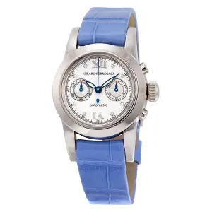 Girard Perregaux Collection Lady Diamond 18kt White Gold Brown Leather Ladies Watch 80450.0.53.11M7