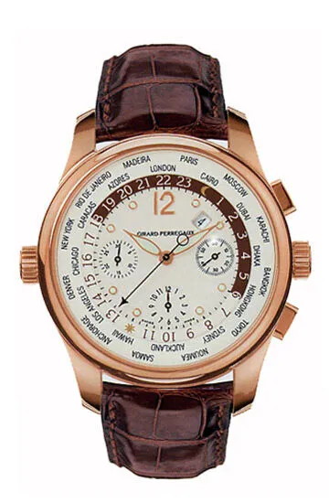 Girard Perregaux Worldwide Time Control 18kt Rose Gold Brown Men's Watch 49800-0-52-1041D