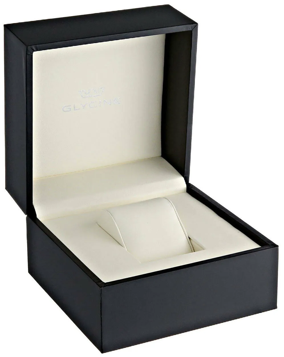 Glycine Incursore Automatic PVD Coated Stainless Steel Mens Strap Watch Black Dial Calendar 3874.999