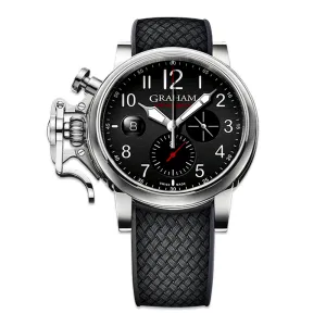 Graham Chronofighter Grand Vintage Arabic Numerals Black Rubber 2CVDS.B29A