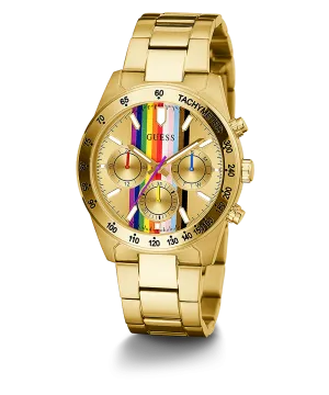 Guess Altitude Rainbow Dial Gold Men's Watch GW0434G1