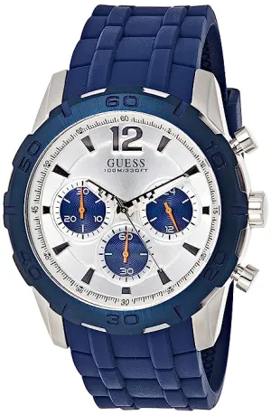 Guess Caliber Blue Rubber Strap Men's Watch W0864G6