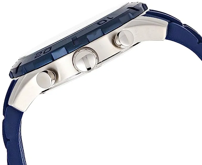Guess Caliber Blue Rubber Strap Men's Watch W0864G6