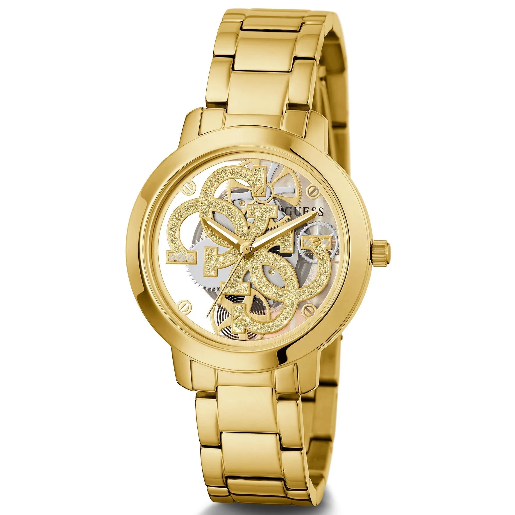 Guess GW0300L2 Ladies Quattro Clear Gold Watch