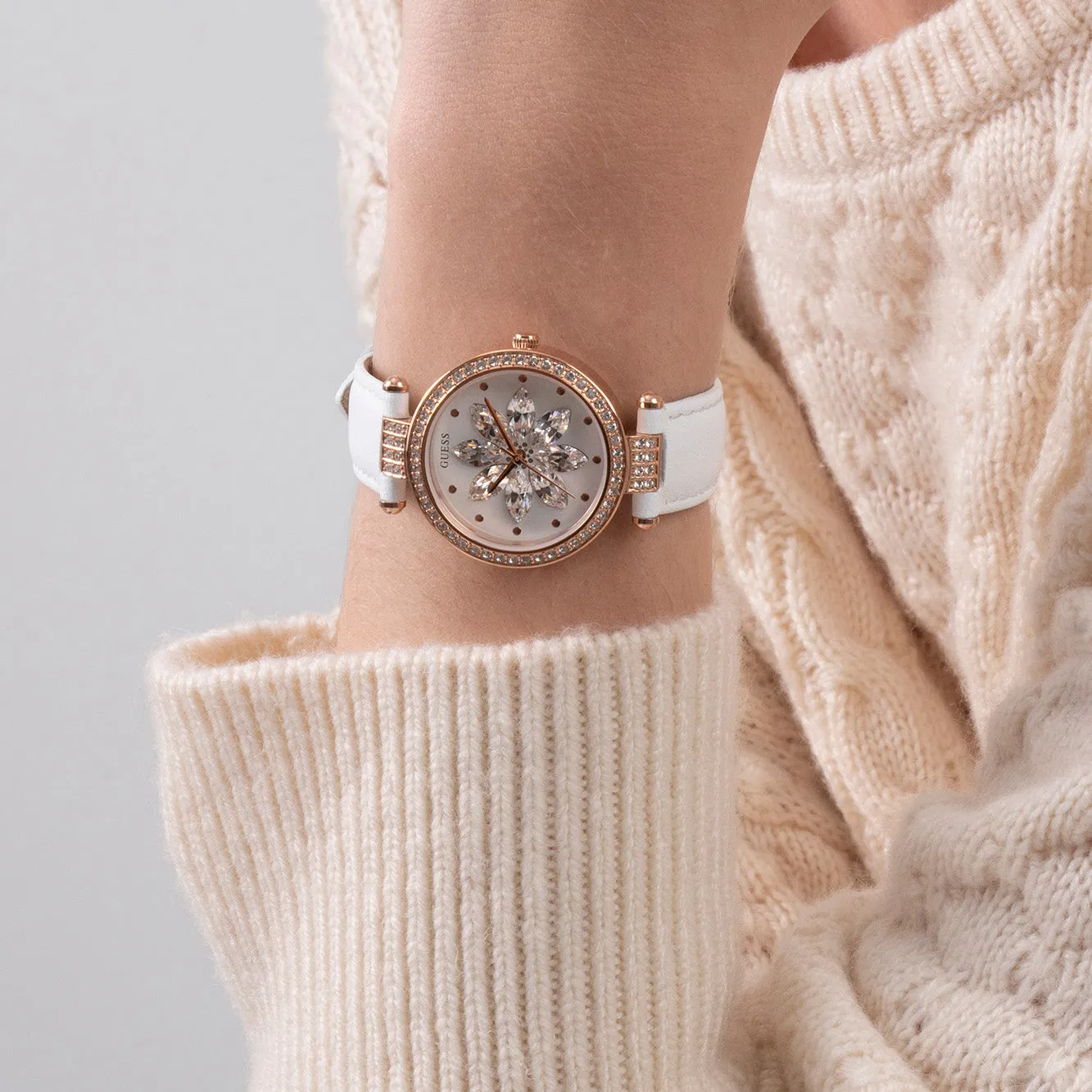 Guess GW0382L3 Ladies Full Bloom White Watch