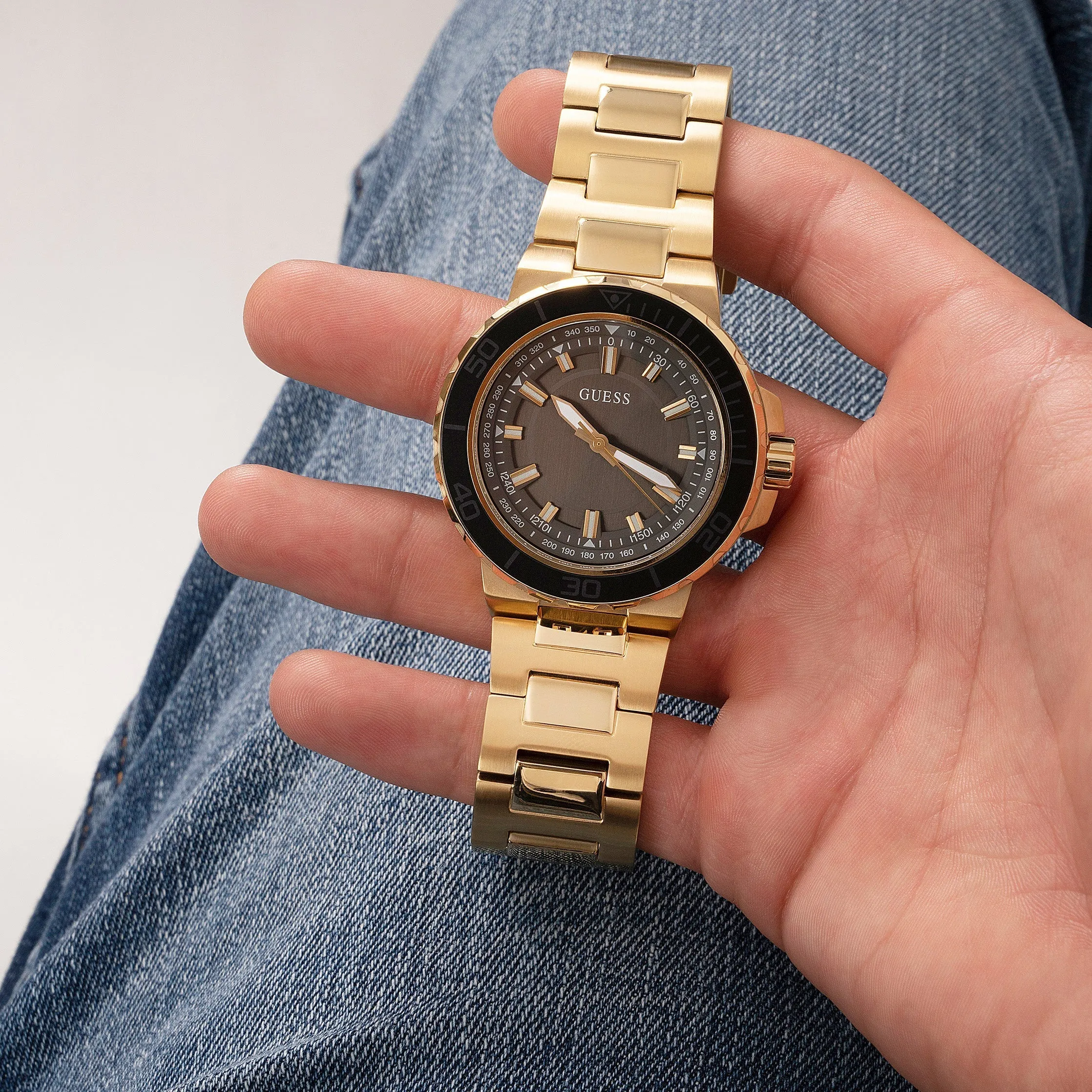 Guess GW0426G2 Men's Track Gold Watch