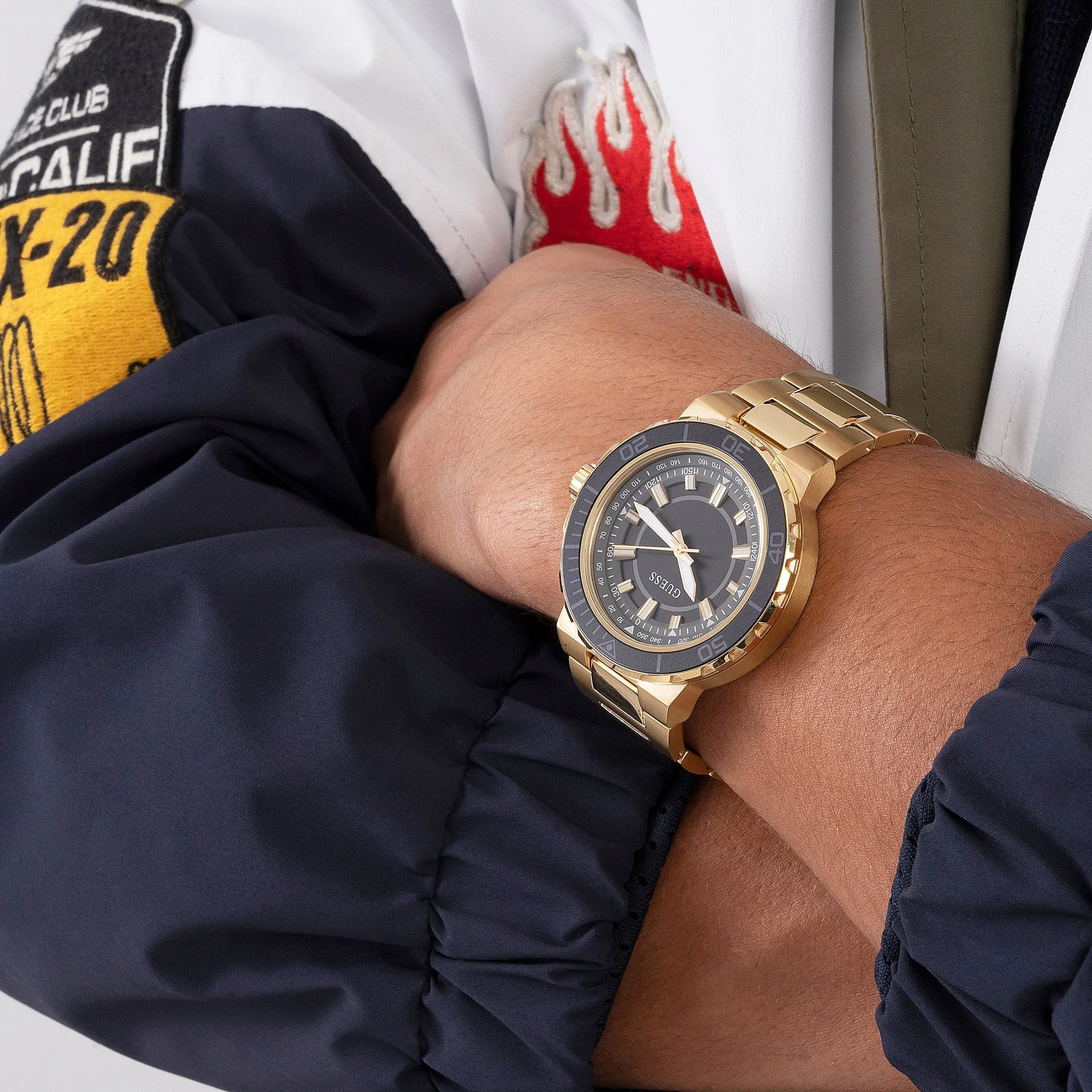 Guess GW0426G2 Men's Track Gold Watch