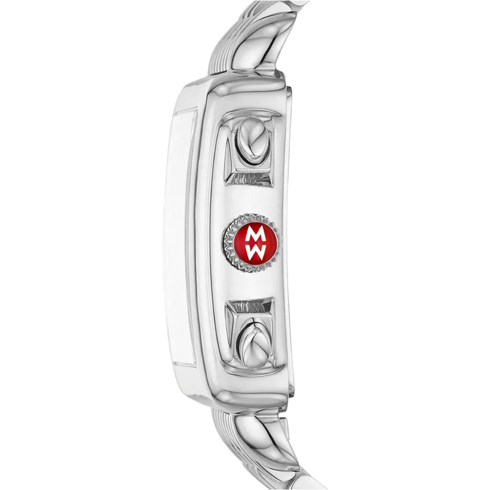 Michele Deco Stainless Diamond Dial Watch