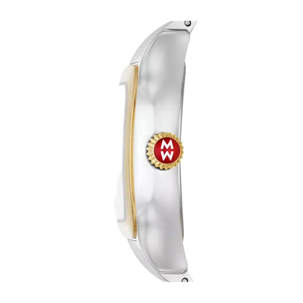 Michele Meggie Two-Tone 18k Gold-Plated Diamond Dial Watch Gift Set