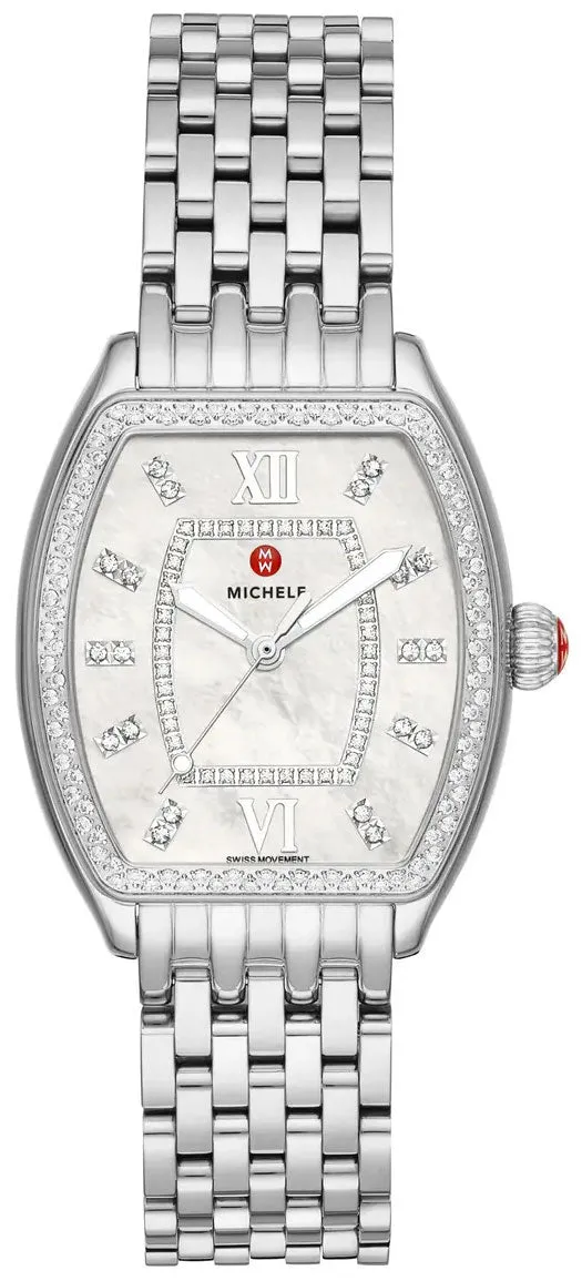 Michele Releve Stainless Steel Diamonds Mother-of-Pearl Dial Quartz Womens Watch MWW19B000001