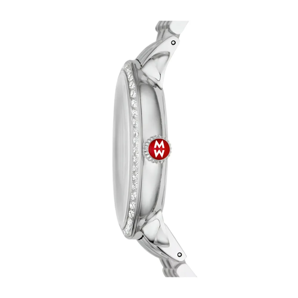 Michele Serein Mid Stainless Steel Diamond Watch