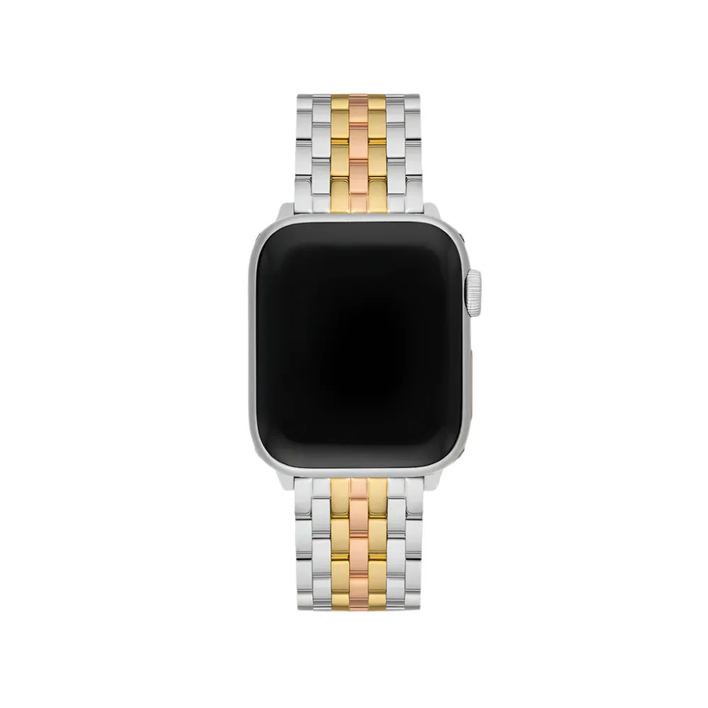 Michele Tri-Tone 18k Gold Plated Bracelet Band for Apple Watch®
