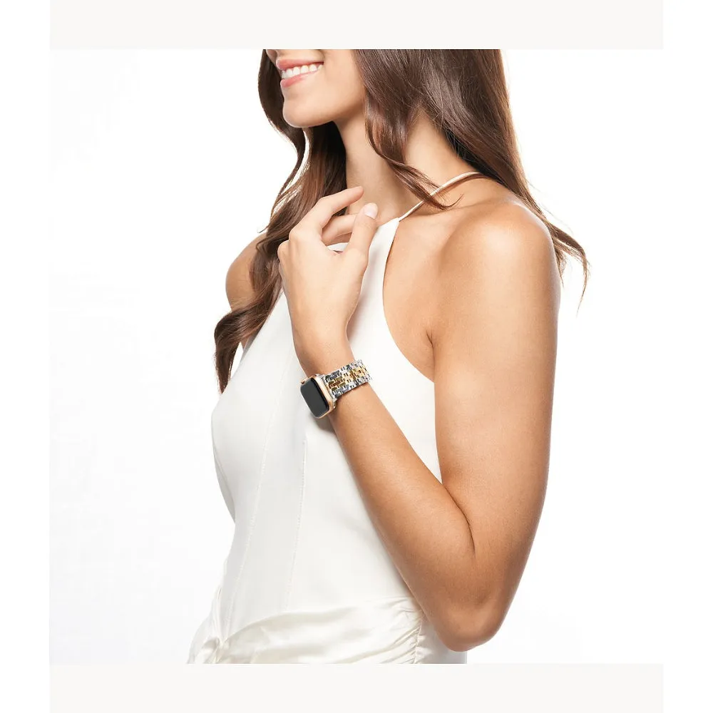 Michele Tri-Tone 18k Gold Plated Bracelet Band for Apple Watch®