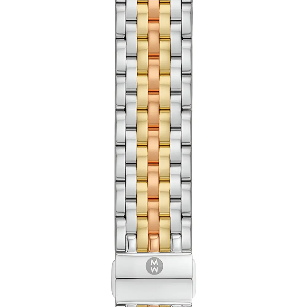 Michele Tri-Tone 18k Gold Plated Bracelet Band for Apple Watch®
