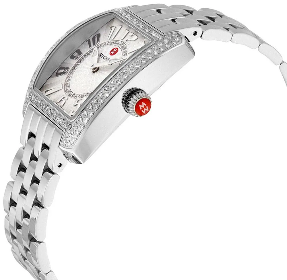 Michele Urban Mini  Stainless Steel Silver Dial Diamonds Women's Watch MWW02A000572