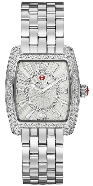 Michele Urban Mini  Stainless Steel Silver Dial Diamonds Women's Watch MWW02A000572