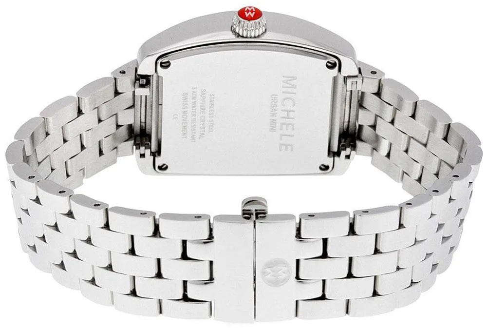 Michele Urban Mini  Stainless Steel Silver Dial Diamonds Women's Watch MWW02A000572