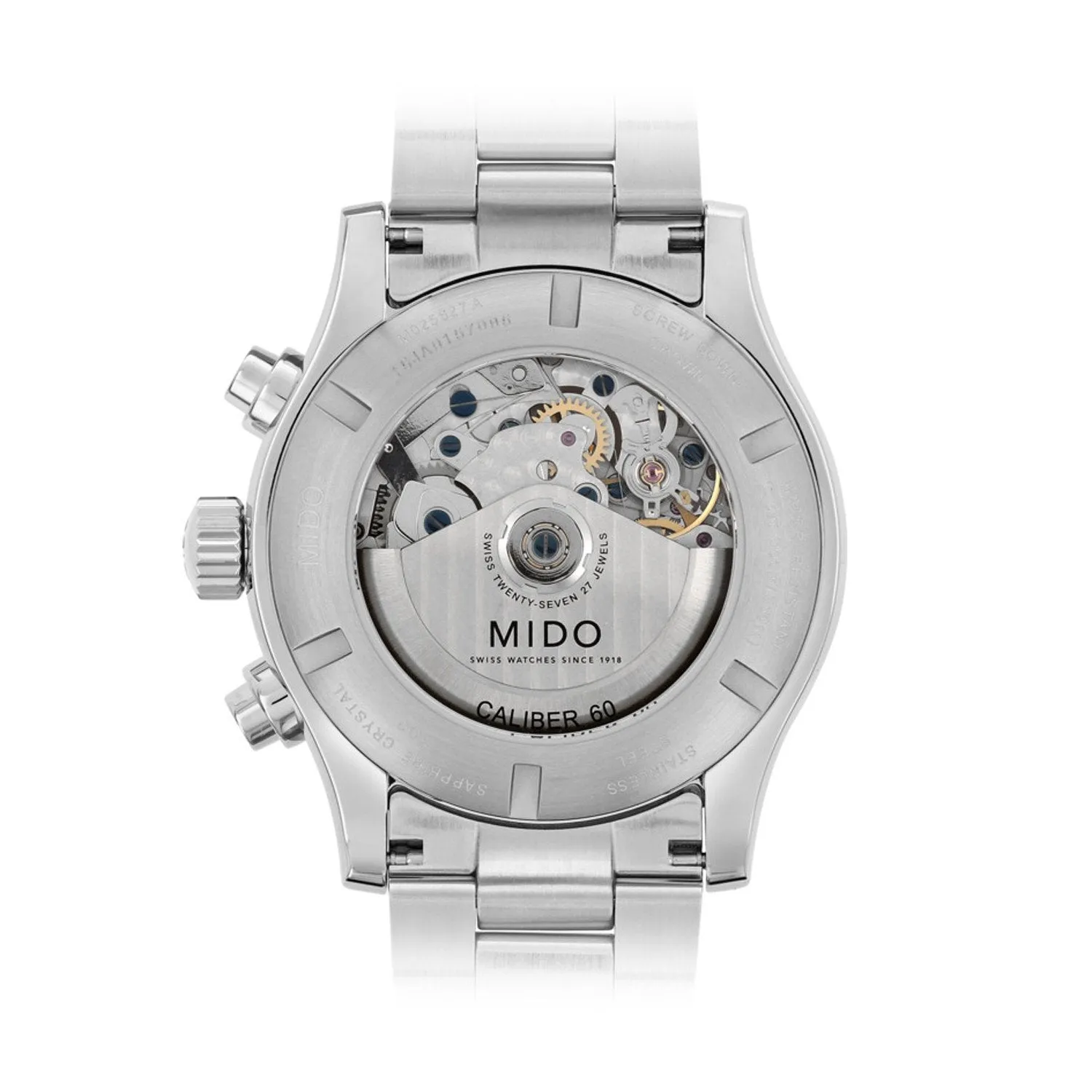 Mido Multifort Automatic Chronograph Stainless Steel Black Dial Date Mens Watch M025.627.11.061.00