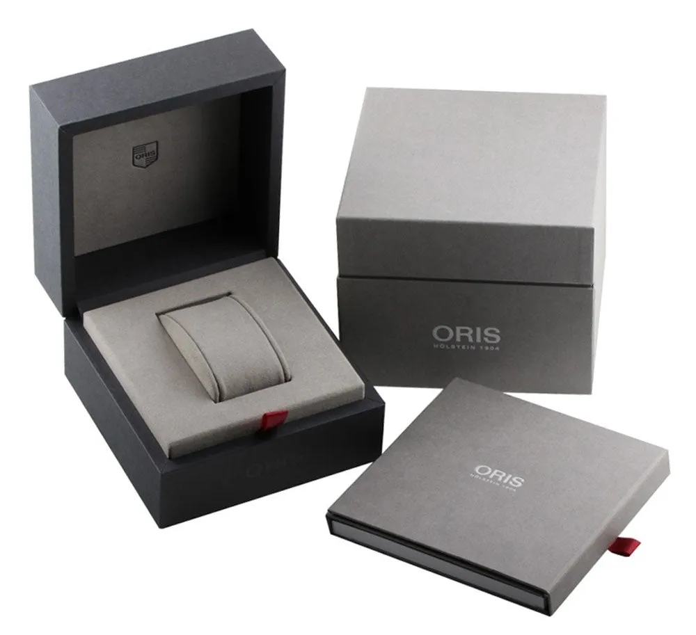 Oris Big Crown ProPilot Automatic Stainless Steel Olive Textile Strap Black Dial Date Mens Watch 751 7697 4164-07 5 20 14FC