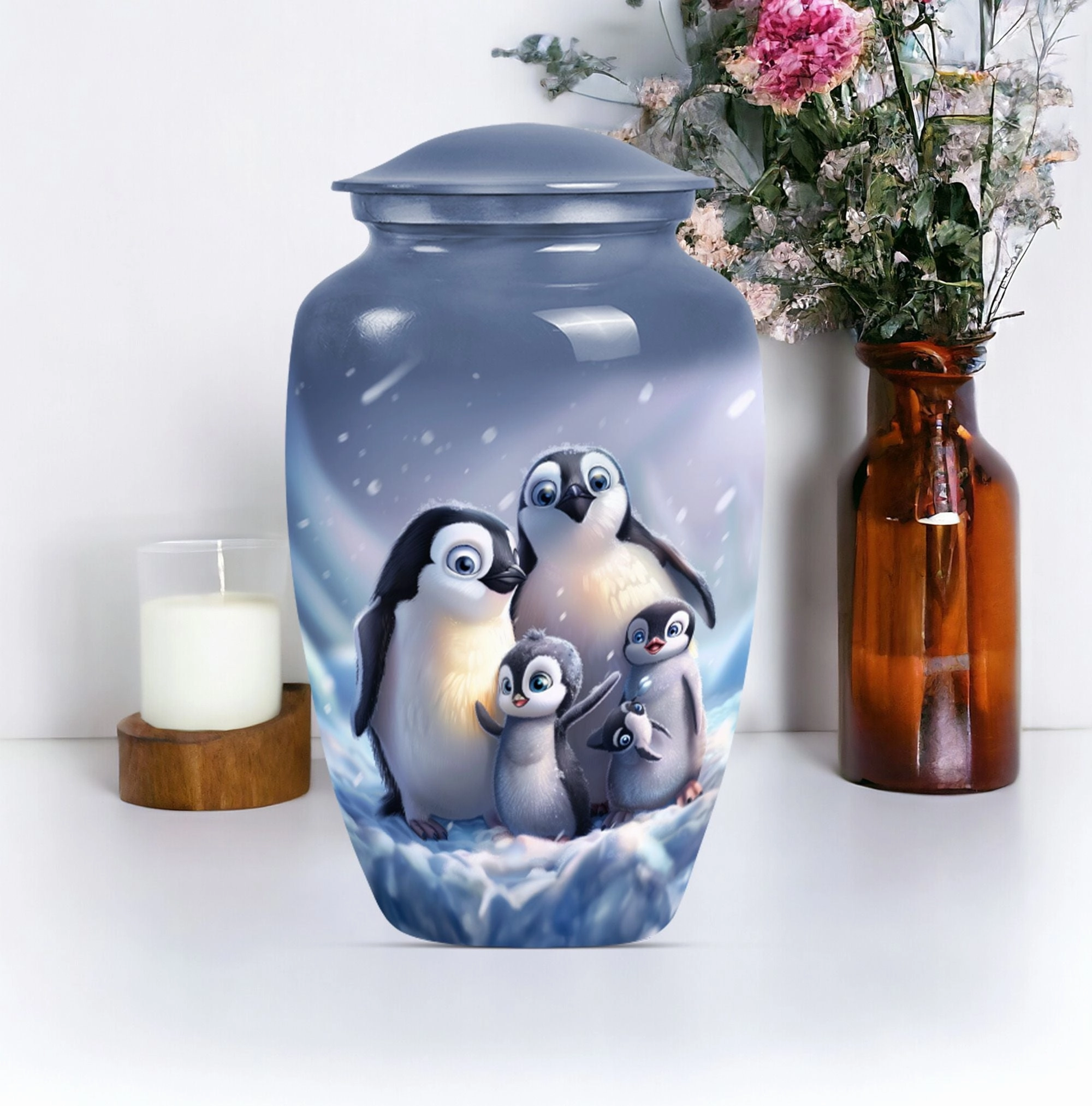 Penguin Urn: Gentleman's Cadence - Urn For Cremated Human Ashes