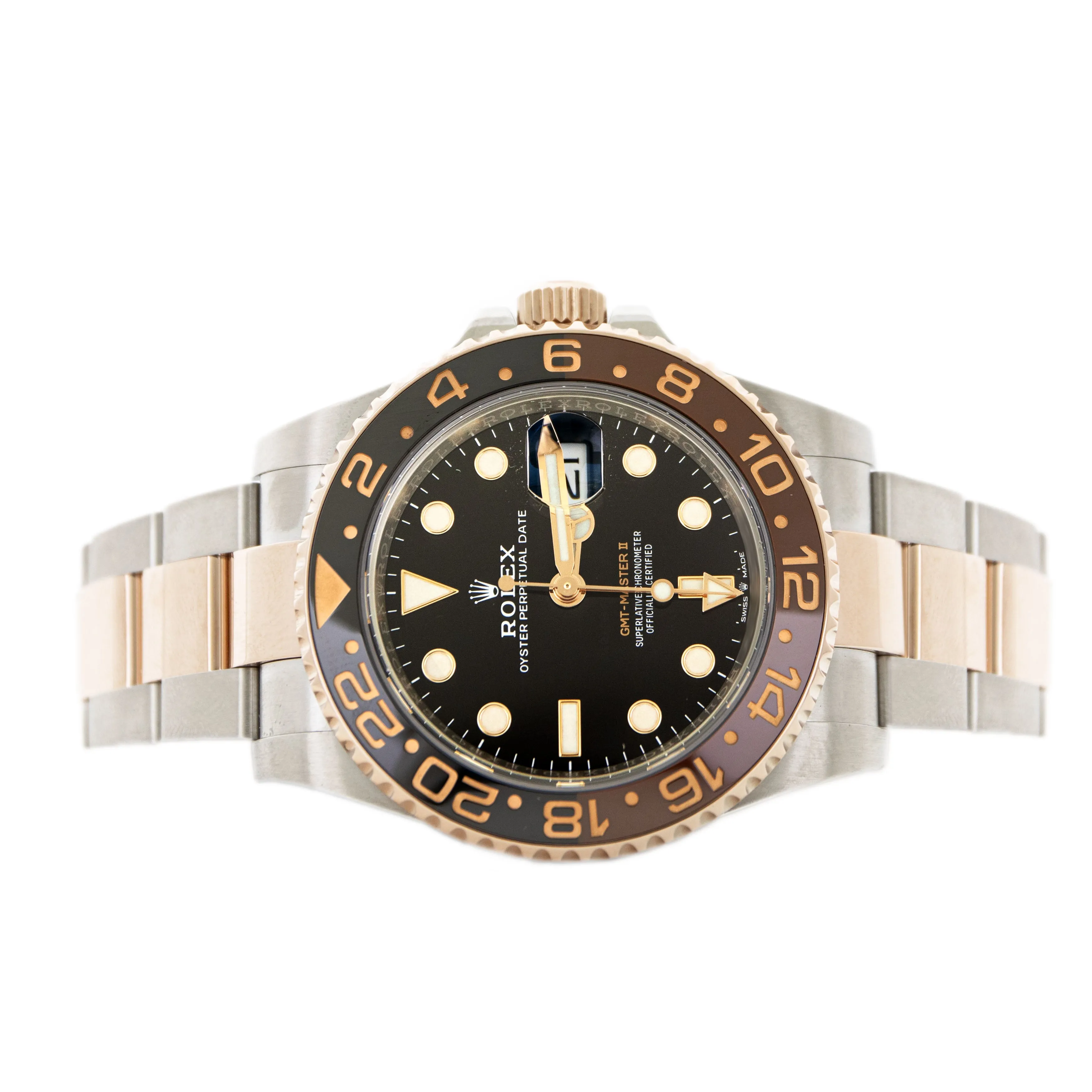 Rolex GMT Master II Root Beer Stainless Steel Rose Gold 40mm 126711CHNR Full Set