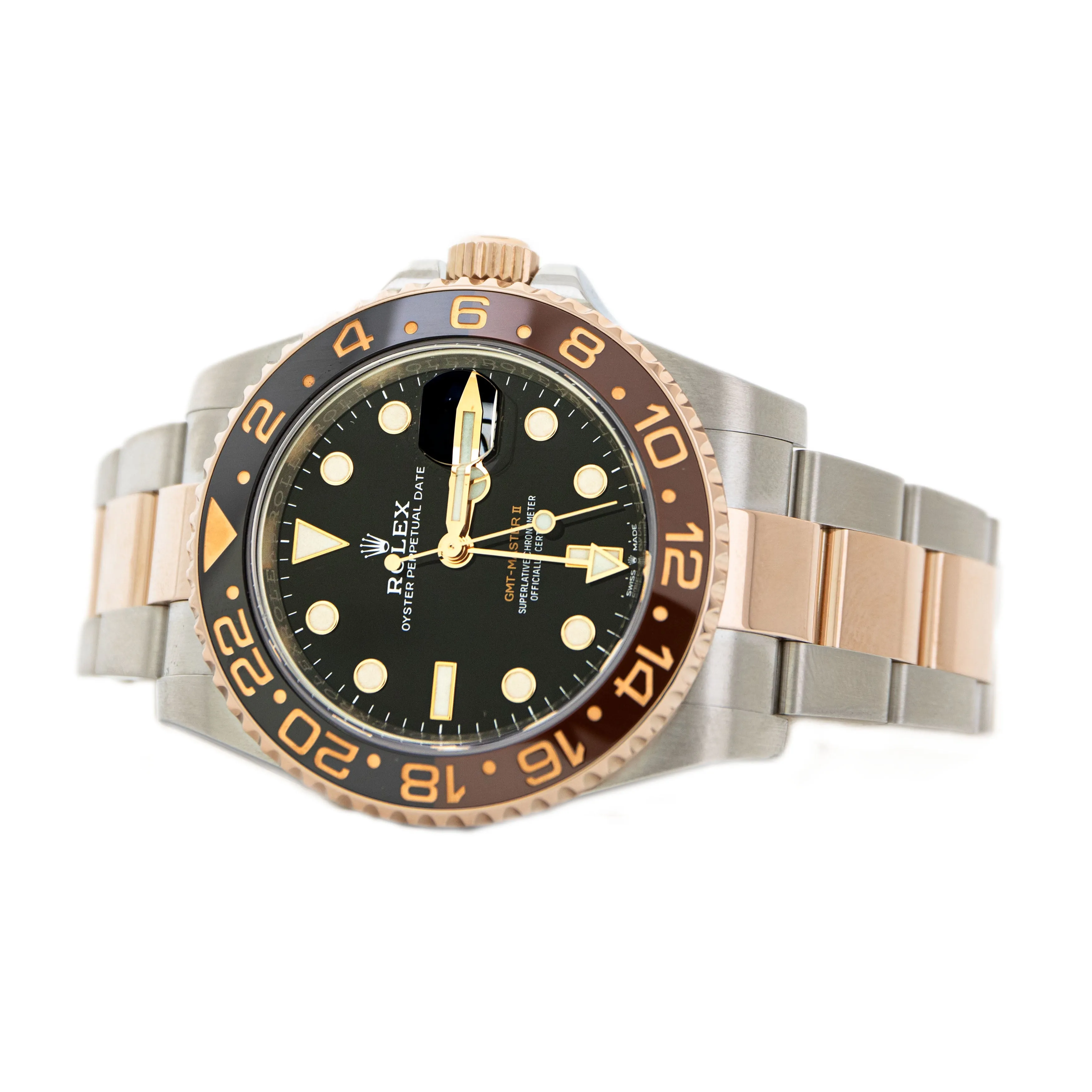 Rolex GMT Master II Root Beer Stainless Steel Rose Gold 40mm 126711CHNR Full Set