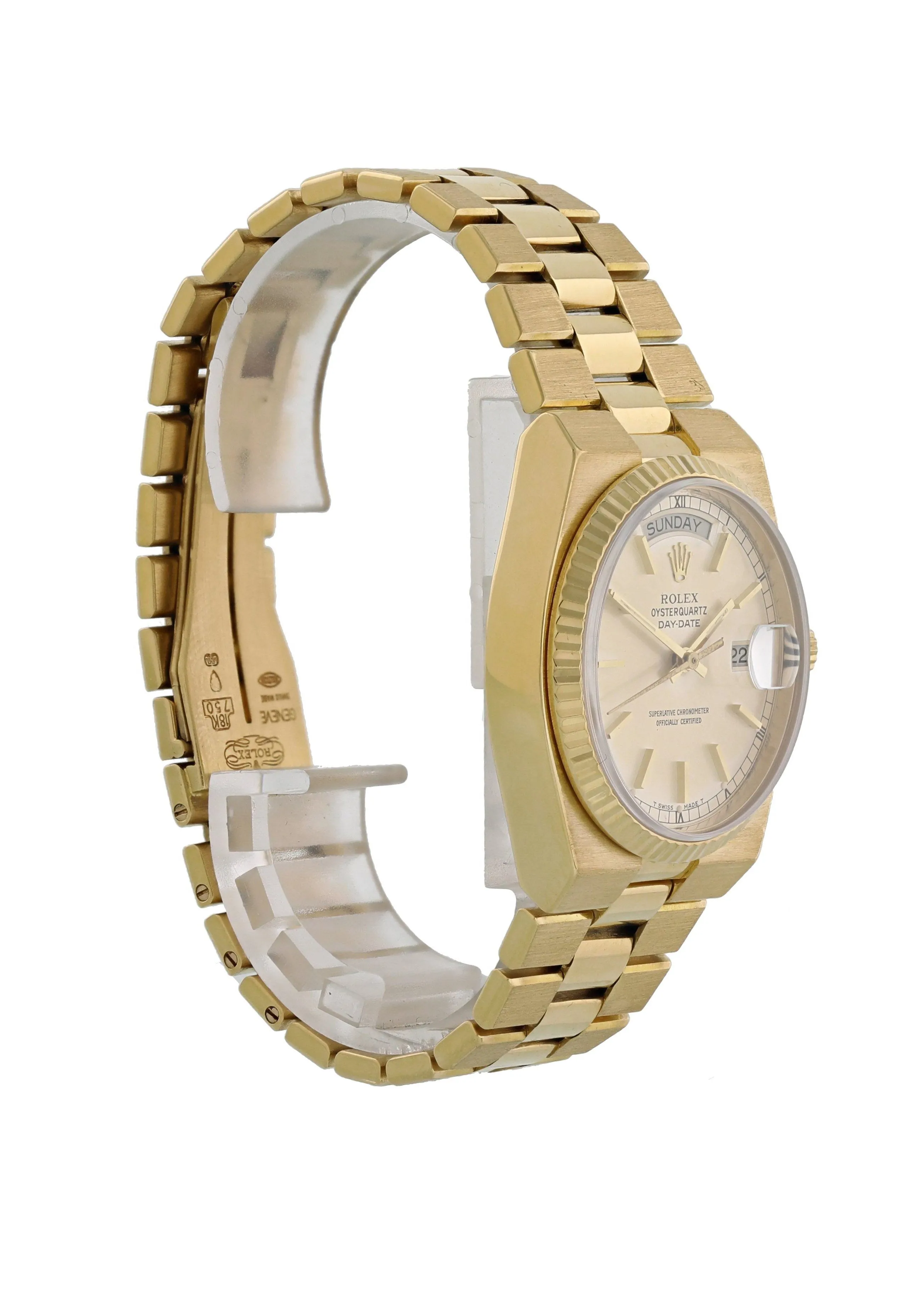 Rolex Oysterquartz Day-Date 18K 19018 Mens Watch