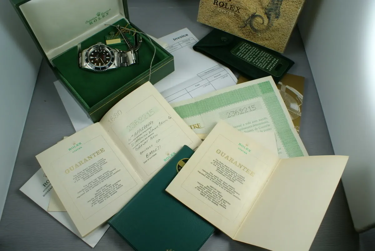 Rolex Red Submariner Ref: 1680 Meters First Mark 2 BROWN with papers