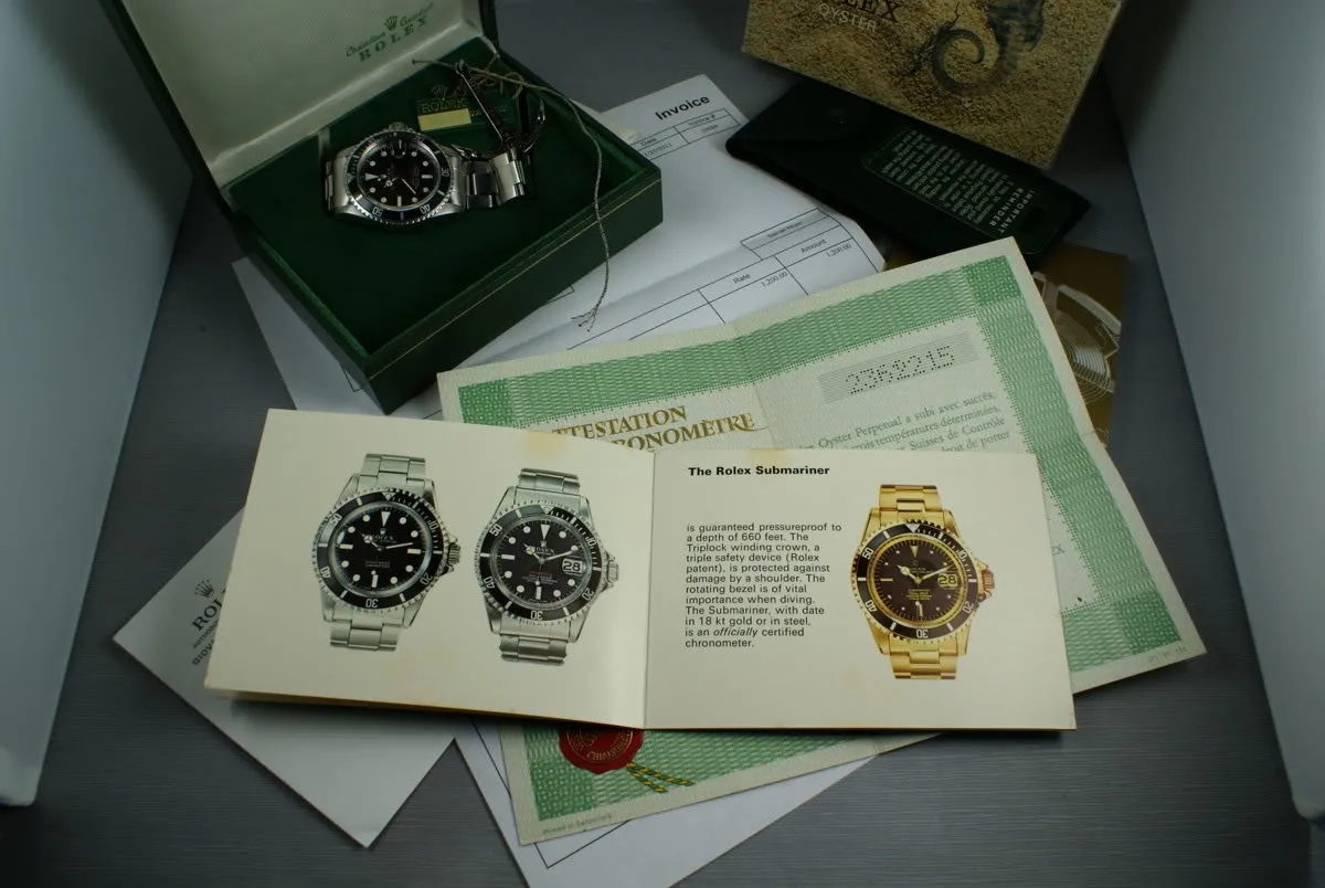 Rolex Red Submariner Ref: 1680 Meters First Mark 2 BROWN with papers