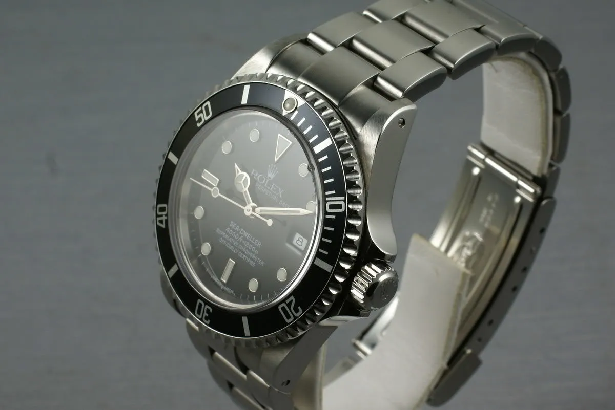 Rolex Sea Dweller 16600 with Box and Guarantee Paper