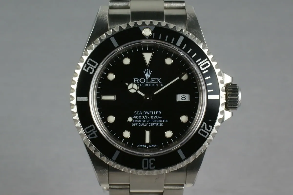 Rolex Sea Dweller 16600 with Box and Guarantee Paper