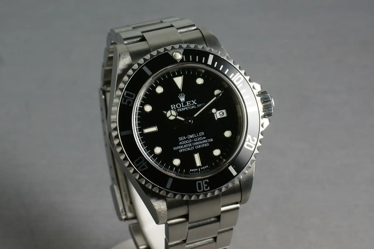 Rolex Sea Dweller 16600 with Box and Papers