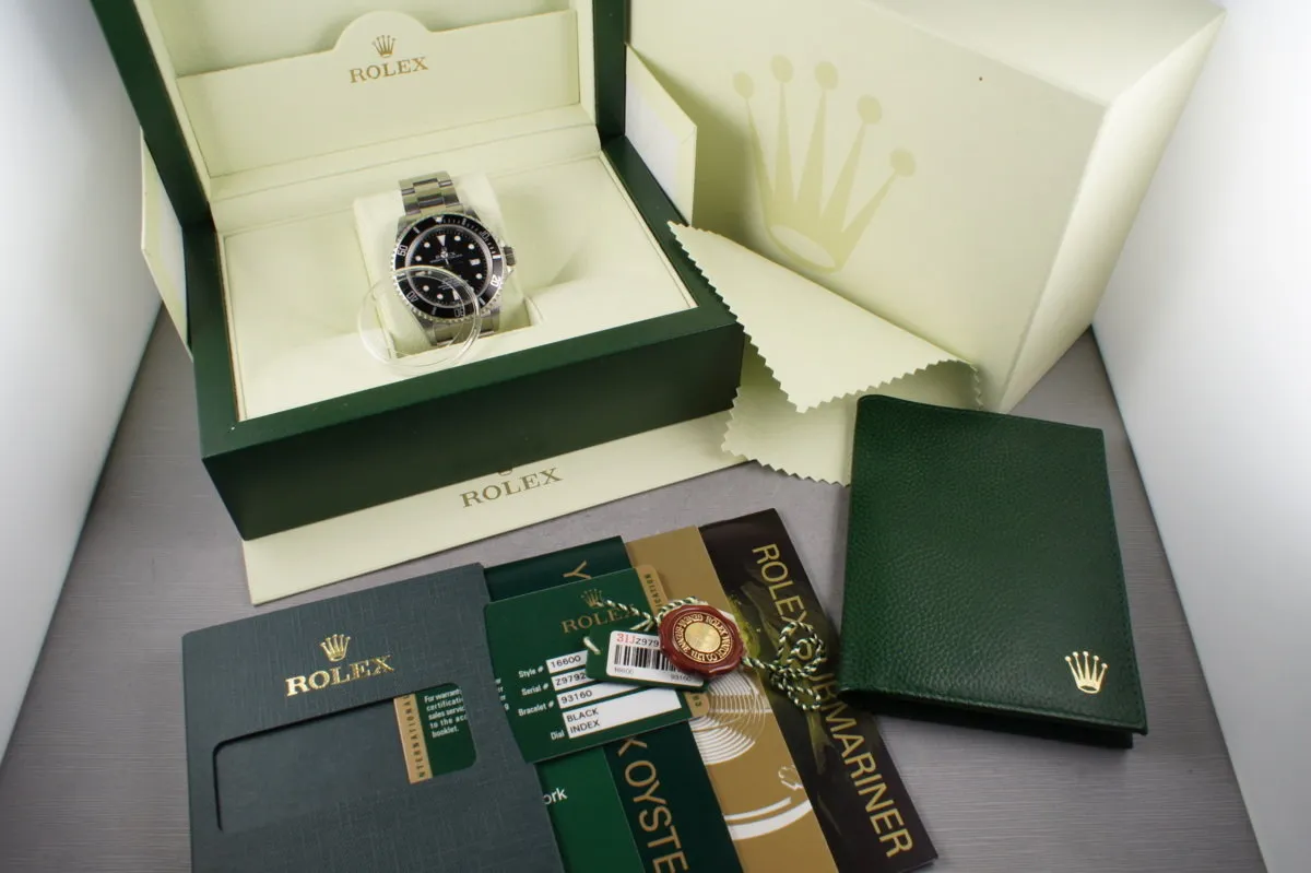Rolex Sea Dweller Ref: 16600 with Box and Guarantee Papers