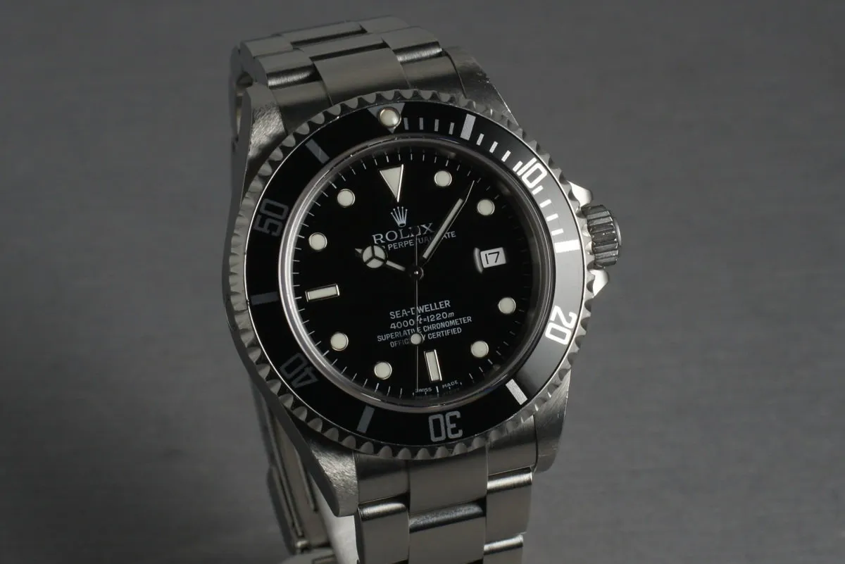 Rolex Sea Dweller Ref: 16600 with Box and Guarantee Papers