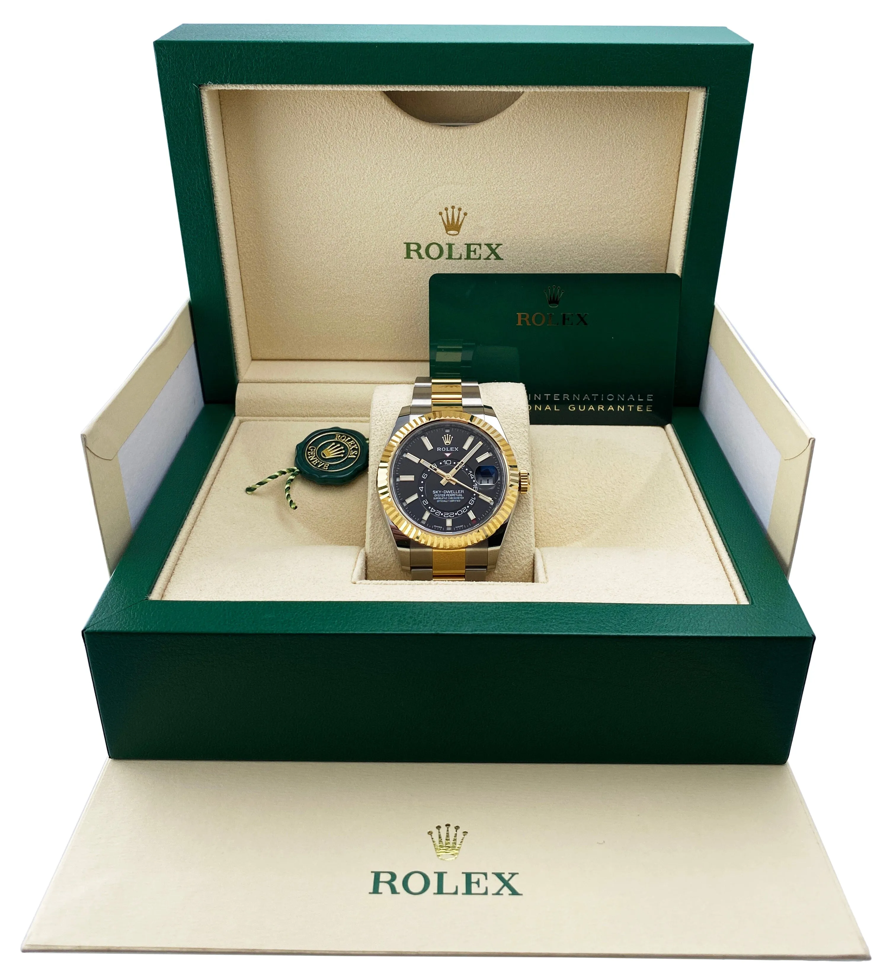 Rolex Sky-Dweller 326933 Black Dial Mens Watch Box Papers