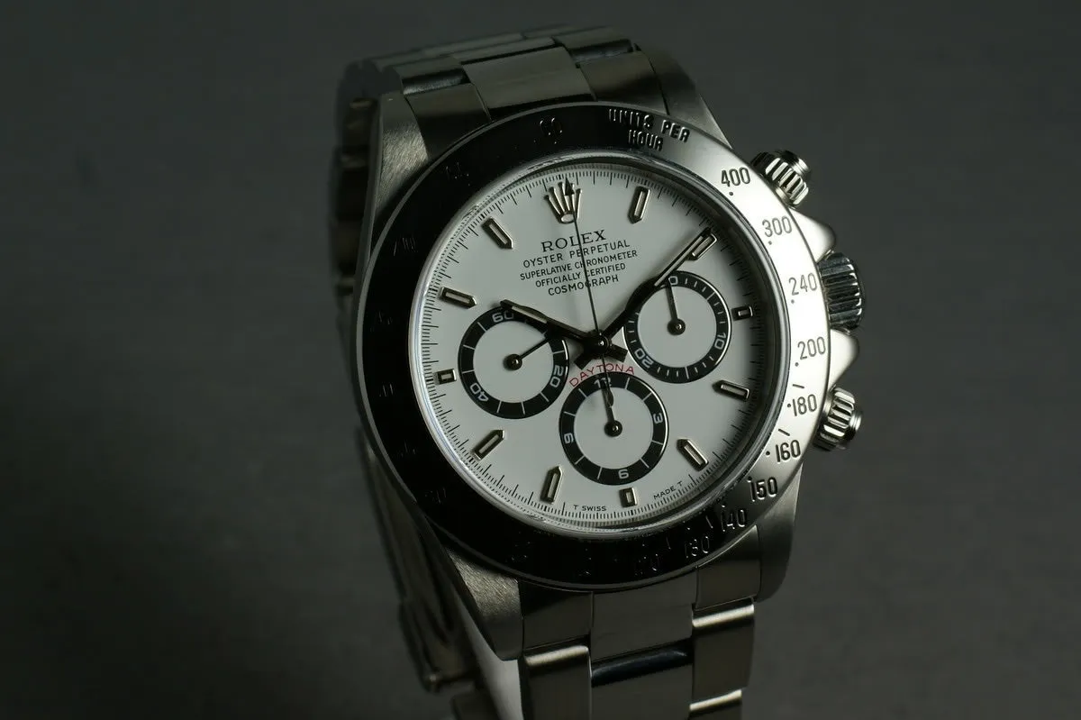 Rolex SS Zenith Daytona 16520 Box and Papers and RSC service papers