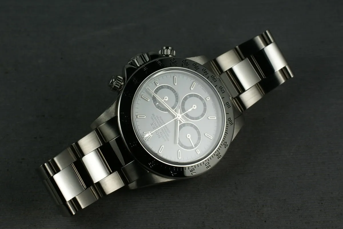 Rolex SS Zenith Daytona 16520 Box and Papers and RSC service papers
