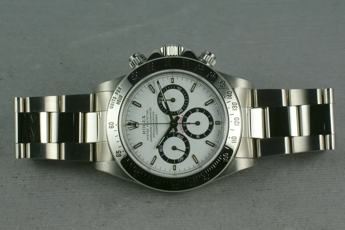 Rolex SS Zenith Daytona 16520 Box and Papers and RSC service papers