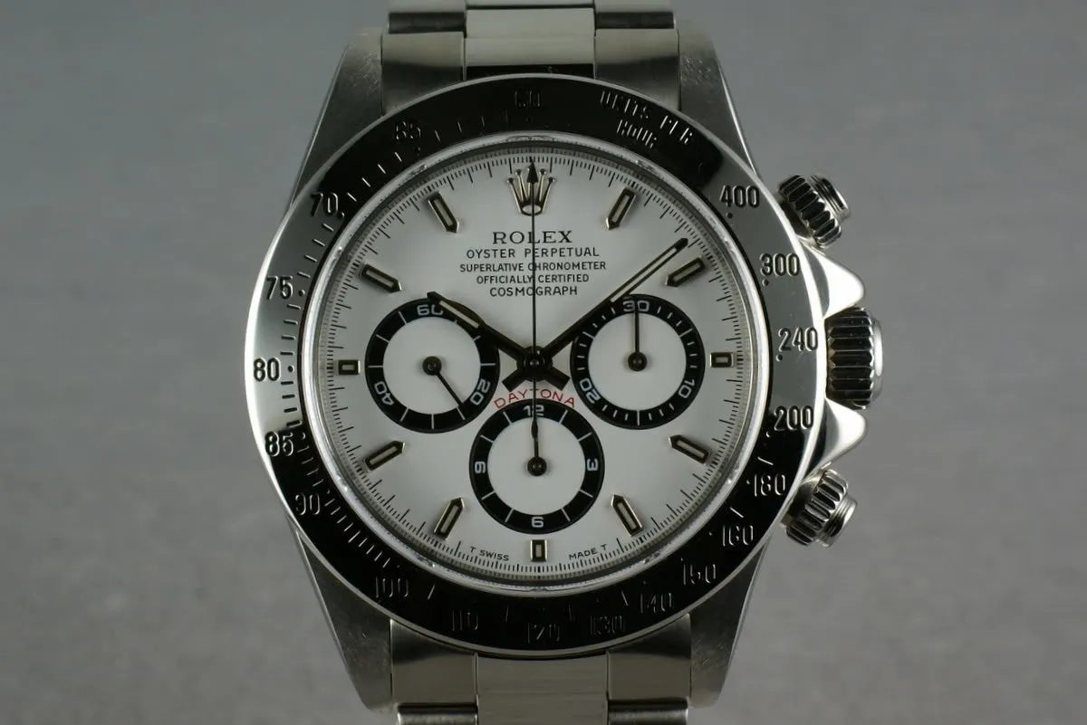 Rolex SS Zenith Daytona 16520 Box and Papers and RSC service papers